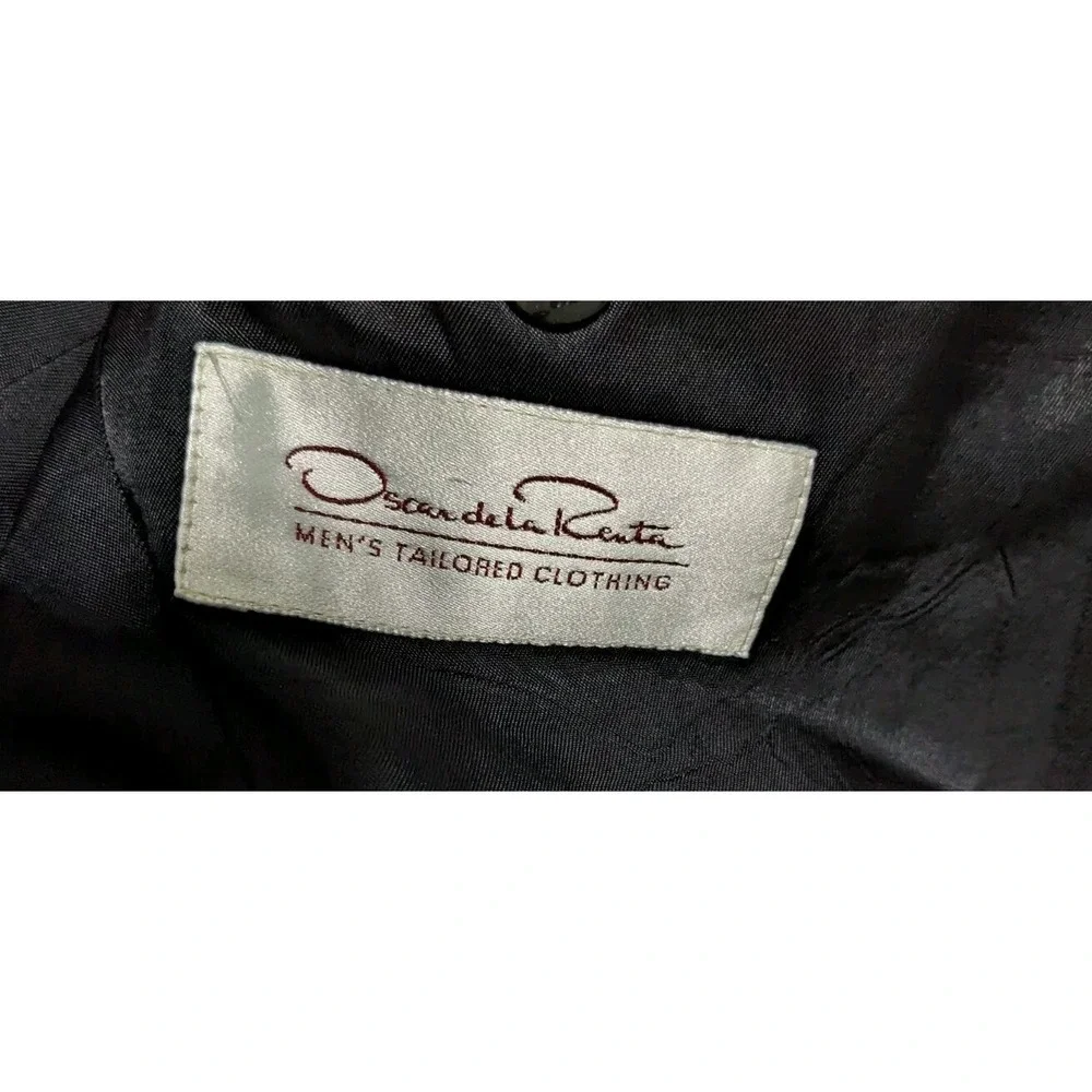 Oscar‎ De La Renta Mens Black Suit Jacket Size 36 S 202